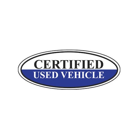 Certified Oval Signs - Blue, Black & White Pk